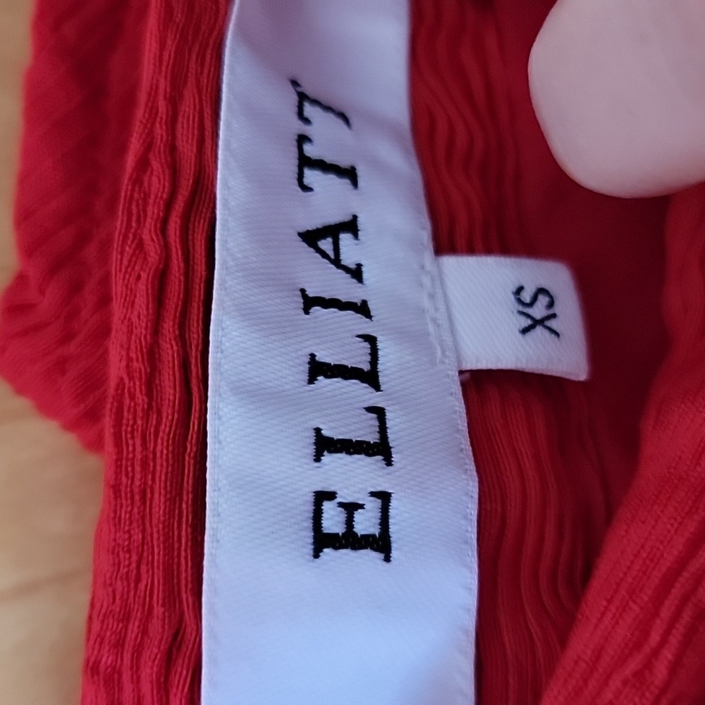 ELLIATT Red Ribbed Ruffled Skirt - Picture 5 of 7